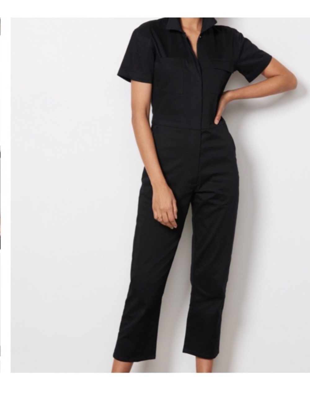 Rivet Utility Short-Sleeve Jumpsuit